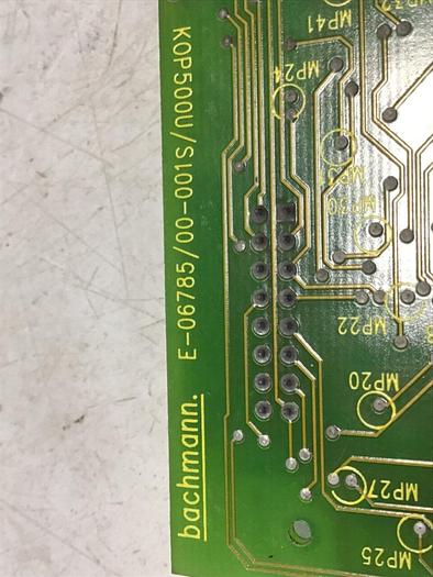 Used BACHMANN ELECTRONIC Control Card KOP500U/S #103121