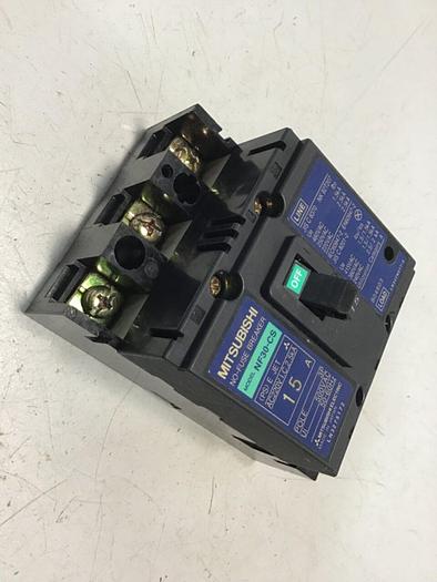 Used MITSUBISHI 15 Amp Circuit Breaker NF30-CS-15 #119772