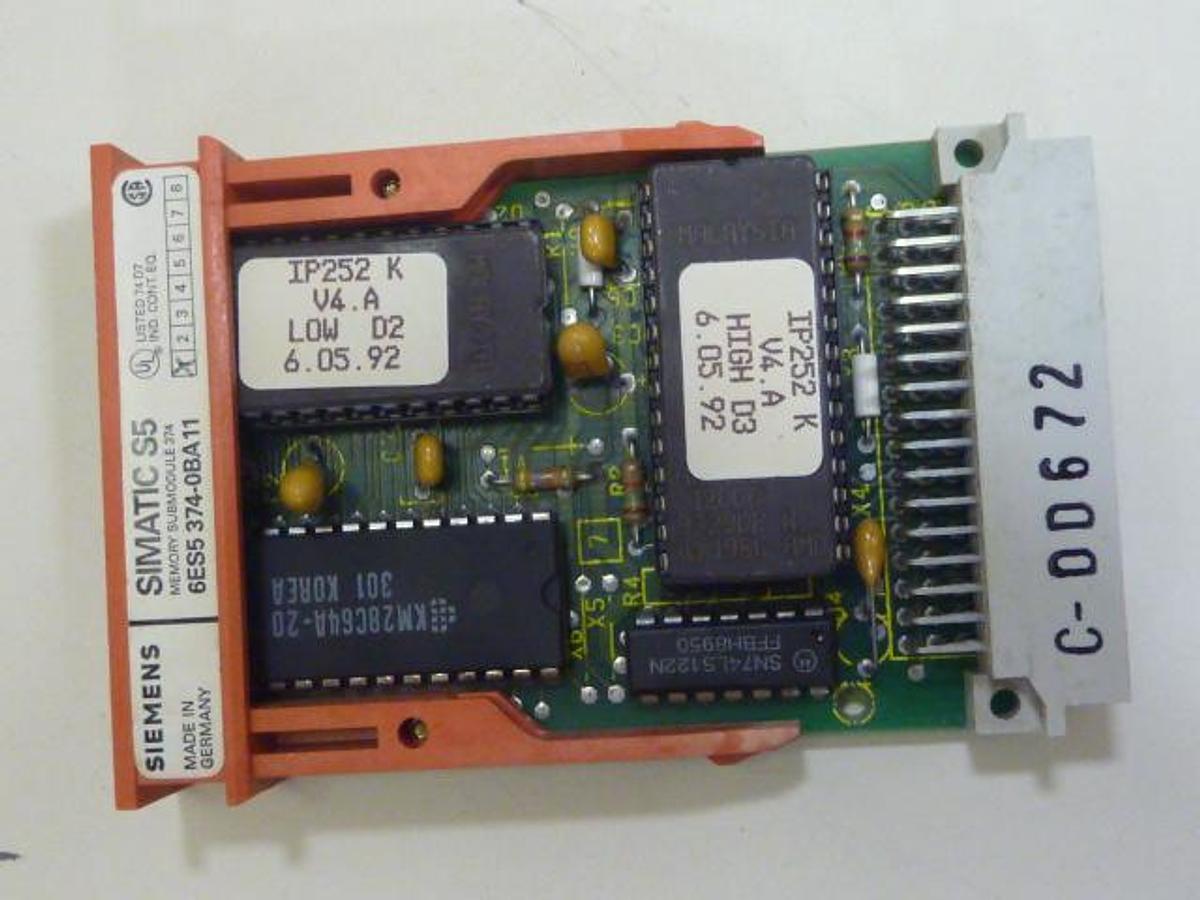Used SIEMENS / VAN DORN SIMATIC S5 Memory 6ES5 374-0BA11 Used
