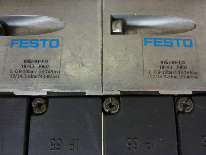 Used FESTO Control Block w/ Valves IFB8-03 #52735