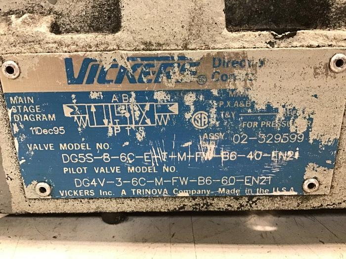 Used VICKERS Valve DG4V36CMFWB660EN21 #139122