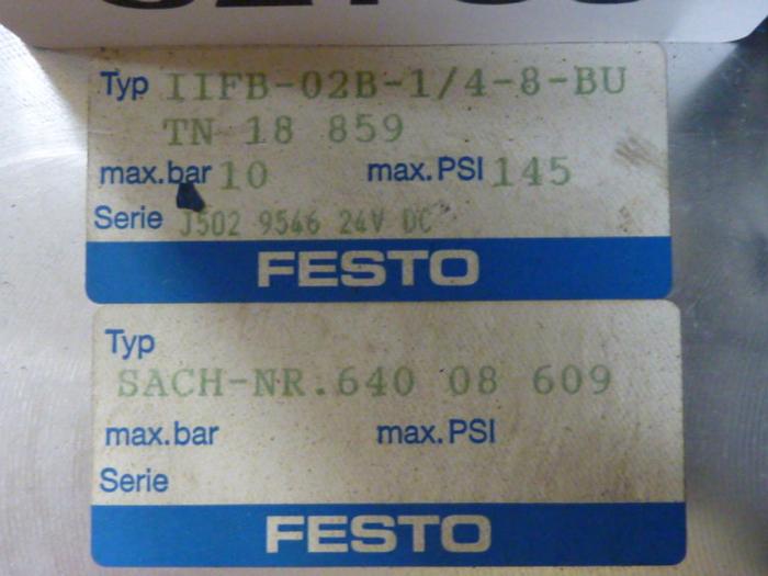 Used FESTO Control Block / Valve Terminal IFB8-02 #52755