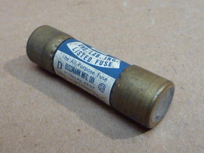 Used FUSETRON / BUSSMANN 5 Amp Fuse FRN-5 #33630