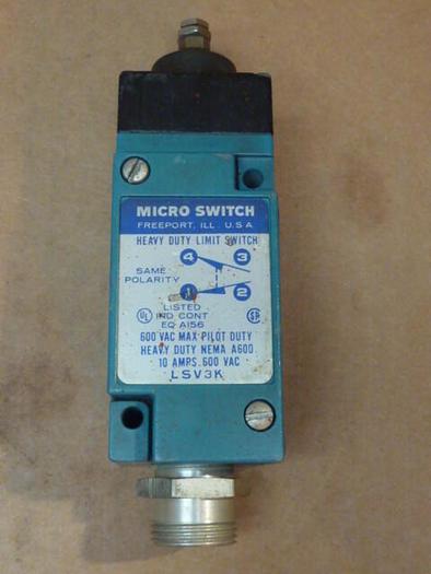 Used MICRO SWITCH Limit Switch LSV3K #32398
