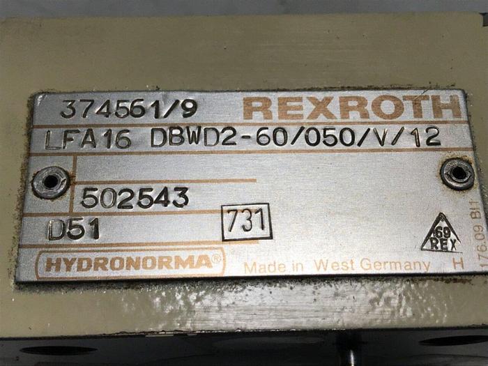Used REXROTH Valve LFA16DBWD260050V12 #115838