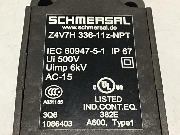 Used SCHMERSAL Limit Switch Z4V7H336-11Z-NPT #112729