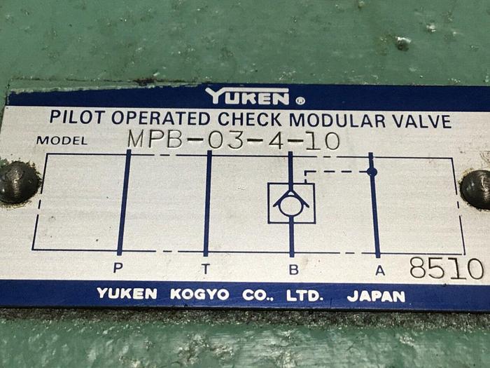 Used YUKEN Valve MPB-03-4-10 #113032