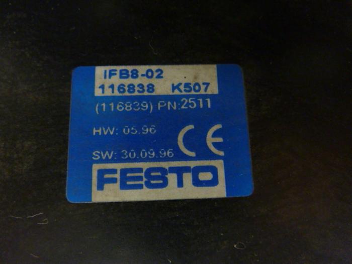 Used FESTO Control Block / Valve Terminal IFB8-02 #52712