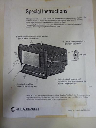 ALLEN BRADLEY Operator Interface PANEL VIEW052 #53052