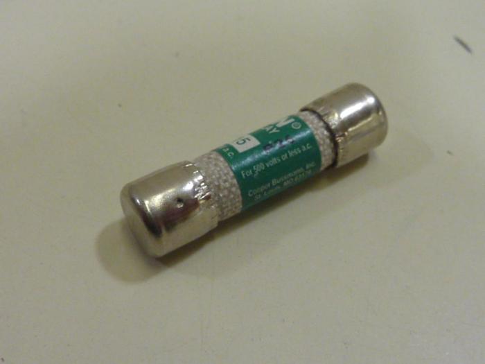 Used TRON / BUSSMANN 15 Amp Fuse FNQ-15 #62418