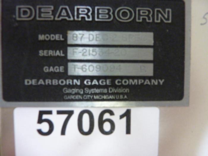 Used DEARBORN Precision Gaging Instrument 87DEC-2SPEC #57061