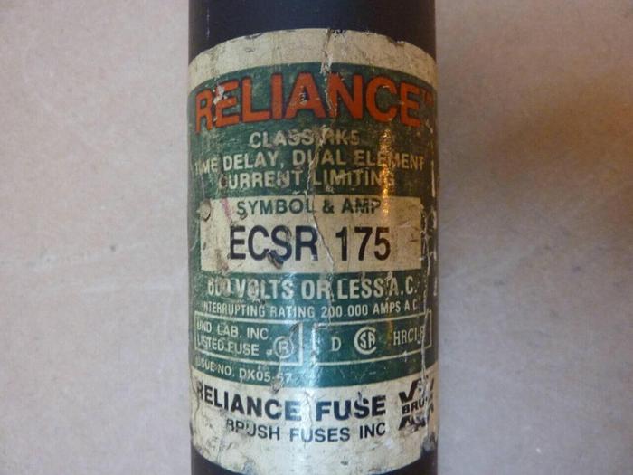 Used RELIANCE ELECTRIC 175 Amp Fuse ECSR-175A #23491