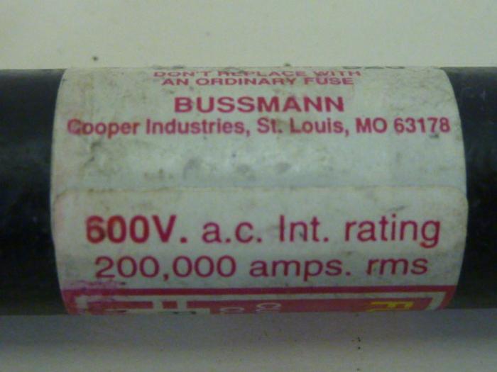 Used FUSETRON 6 1/4 Amp Fuse FRS-R-6-1/4 #62312