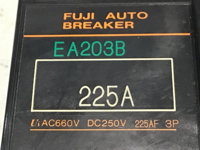 Used FUJI ELECTRIC 225 Amp Circuit Breaker EA203B-225 #140300