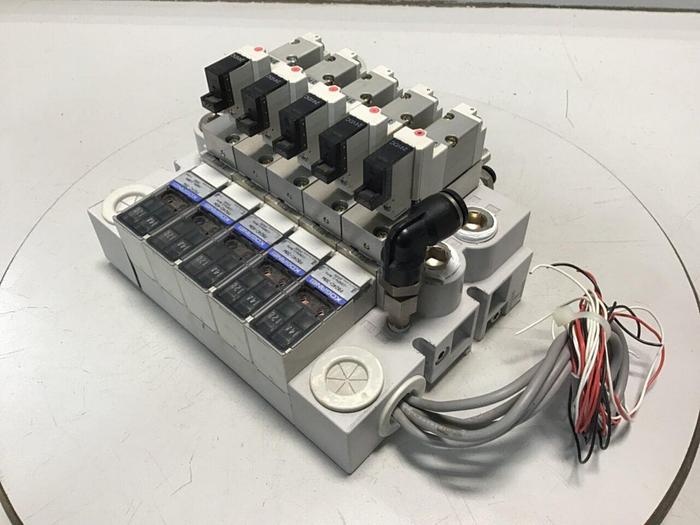 Used KOGANEI Manifold w/ Valves PBM5P-9W #120951