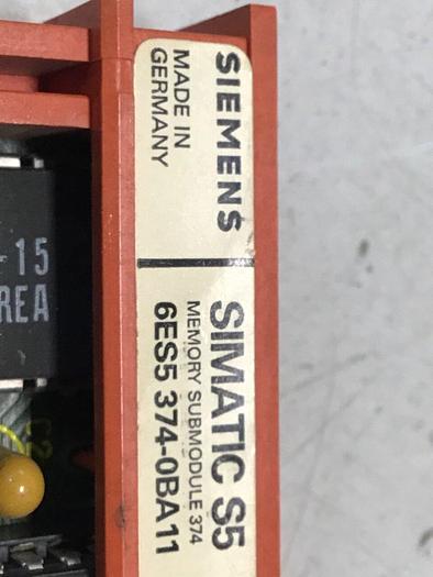 Used SIEMENS / VAN DORN SIMATIC S5 Memory 6ES5 374-0BA11 #112235