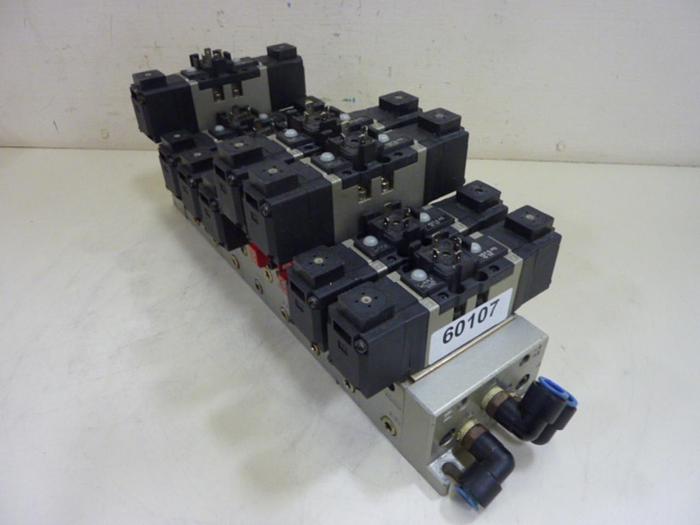 Used SMC Control Block w/ Valves VS7-6-FG-D-32 #60107