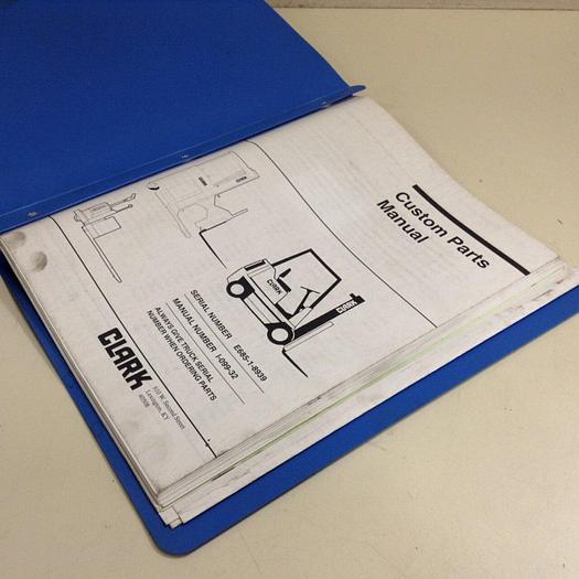 Used CLARK EQUIPMENT Custom Parts Manual I-099-32 #70881