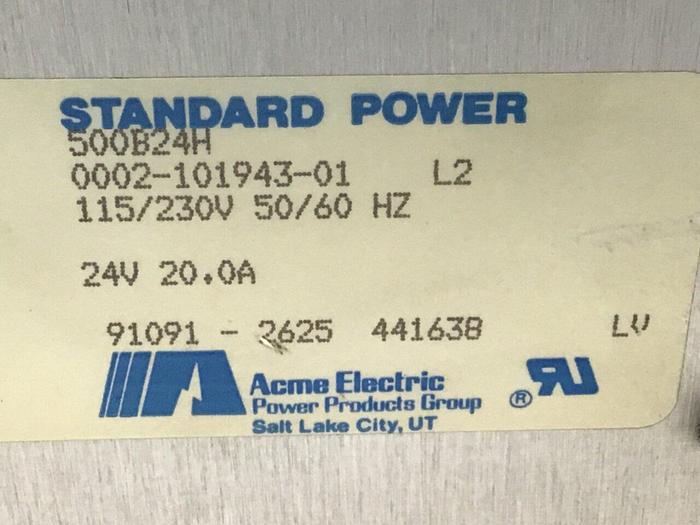 Used ACME ELECTRIC Power Supply 500B24H Used