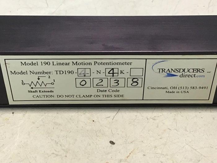 Used TRANSDUCERS DIRECT Linear Transducer TD190-4-N-4K #116580