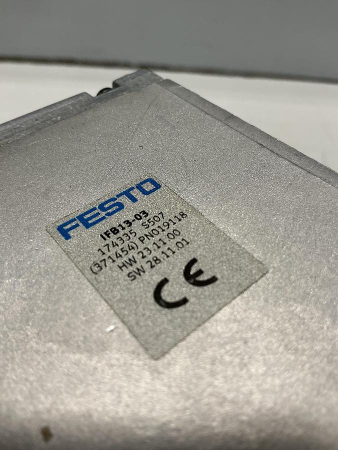 Used FESTO Control Block / Valve Terminal IFB13-03 #61188