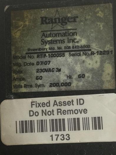 Used RANGER AUTOMATION SYSTEMS Wiring Harness RT/F-1000S5 WH #105333