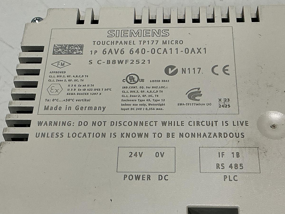 Used SIEMENS 6AV6 640-0CA11-0AX1