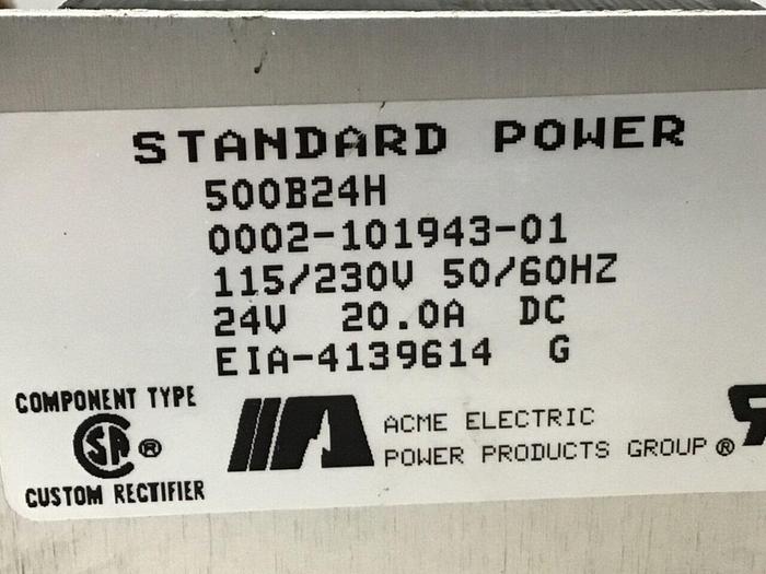 Used ACME ELECTRIC Power Suppy 500B244 #123279