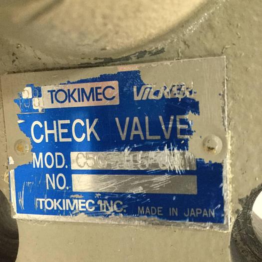 Used VICKERS Tokimec Check Valve C5G-815-JA #92408
