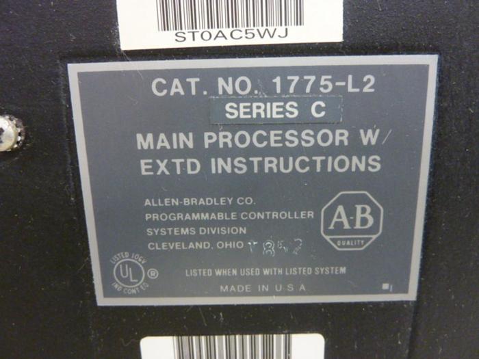 Used ALLEN BRADLEY Processor Module 1775-L2 SER C #65527