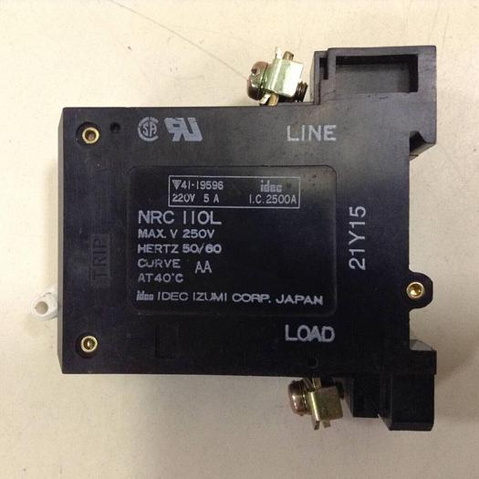 Used IDEC Circuit Protector NRC110L/5A #75675