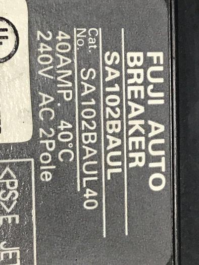 Used FUJI ELECTRIC Circuit Breaker 40 Amp SA102BAUL #119755