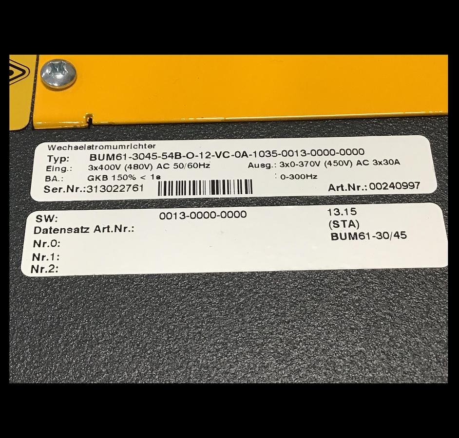Used BAUMULLER BUM61-30/45 Servo Drive USED