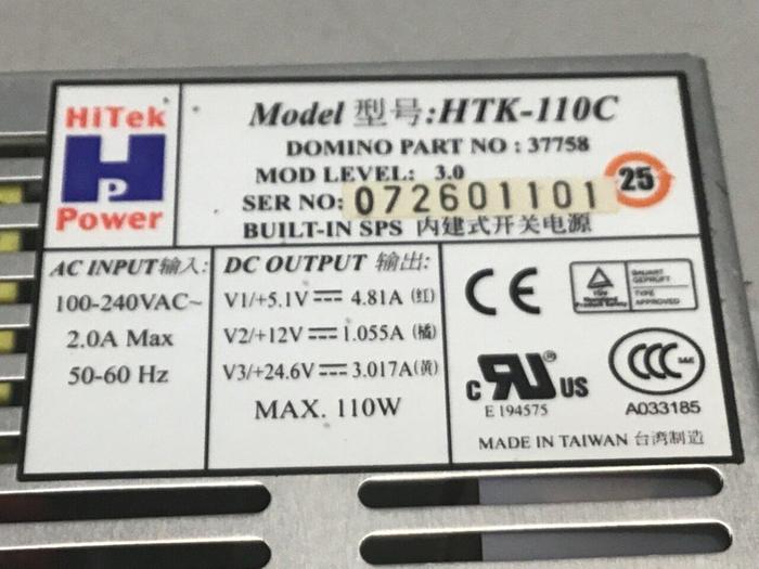 Used HITEK POWER CORP Power Supply HTK-110C Used