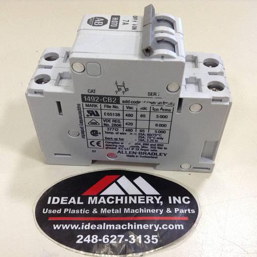 Used ALLEN BRADLEY 7 Amp Circuit Breaker 1492-CB2/H070 #74214