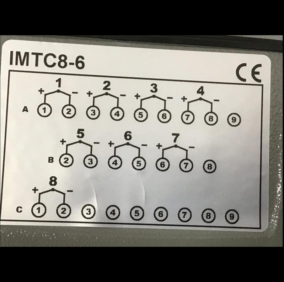 IDEAL MACHINERY 8 Zone Thermocouple Cable IMTC8-6 NEW #150600