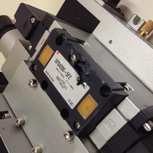 Used SMC Control Block w/ Valves VFS4100-5FZ #70749