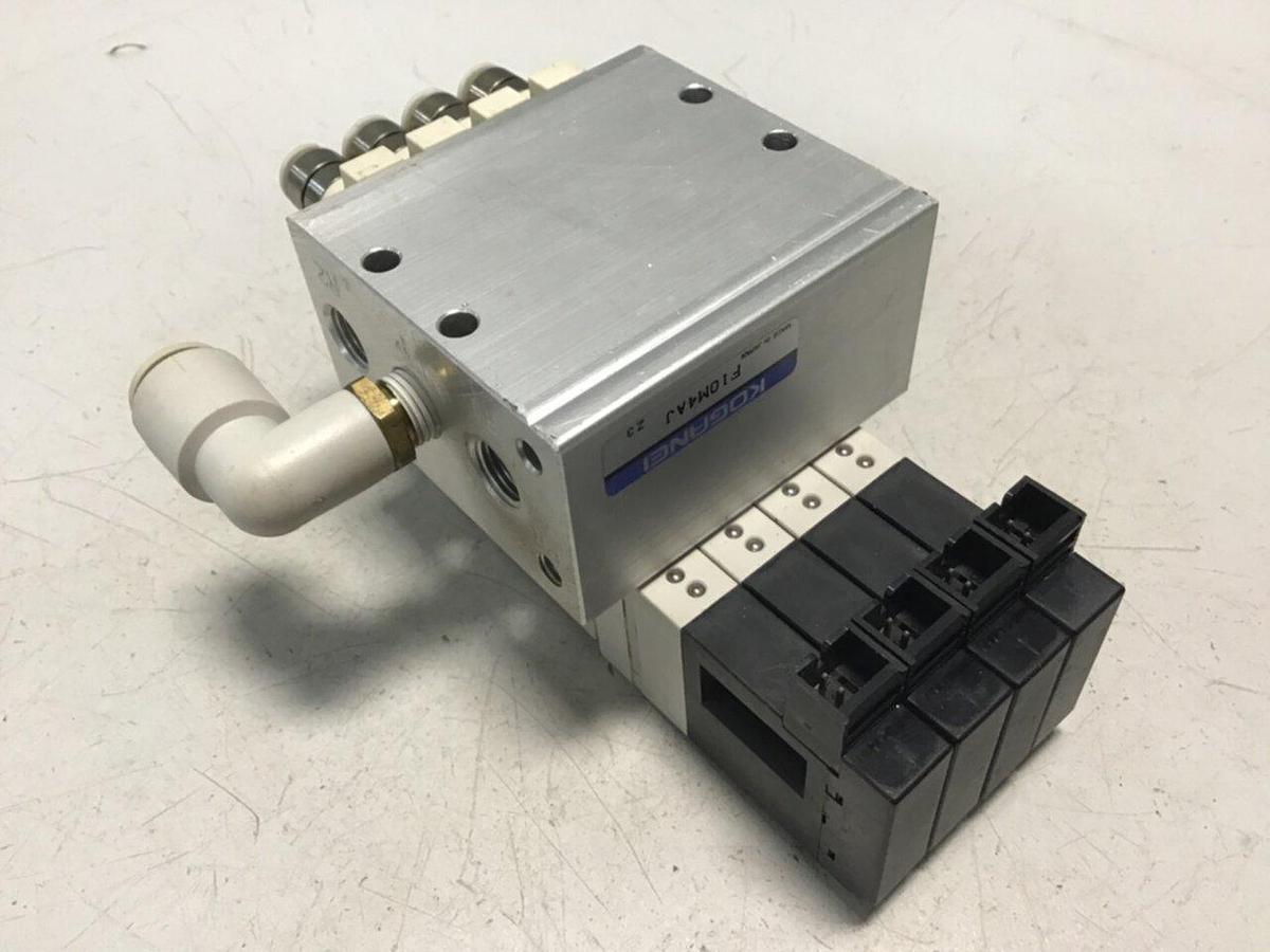 Used KOGANEI Manifold w/ Valves F10M4AJ USED