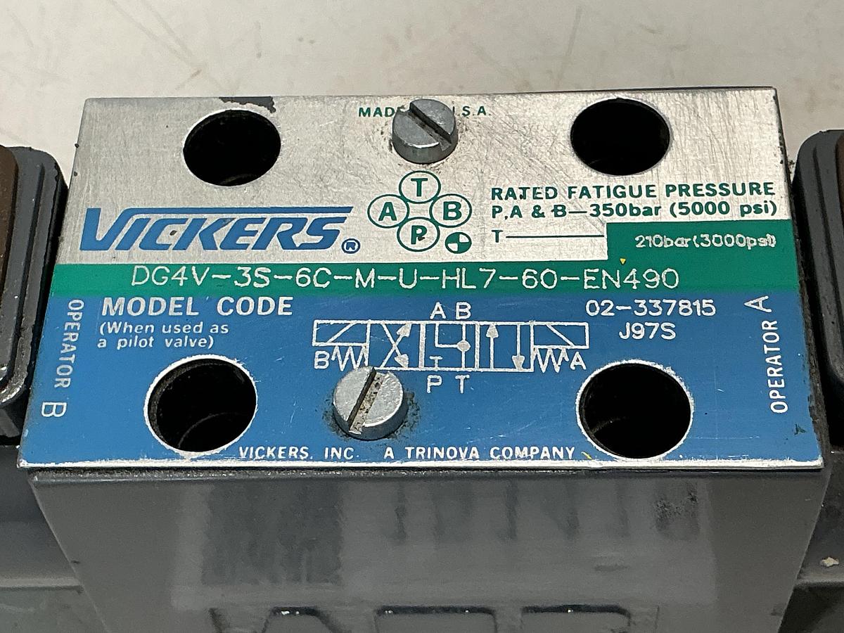 Used VICKERS DG4V-3S-6C-M-U-HL7-60-EN490