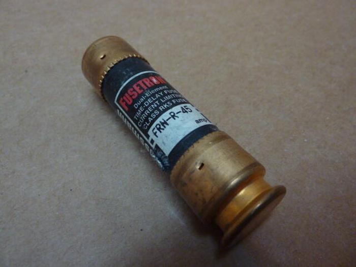 Used FUSETRON 45 Amp Fuse FRN-R-45 #27448