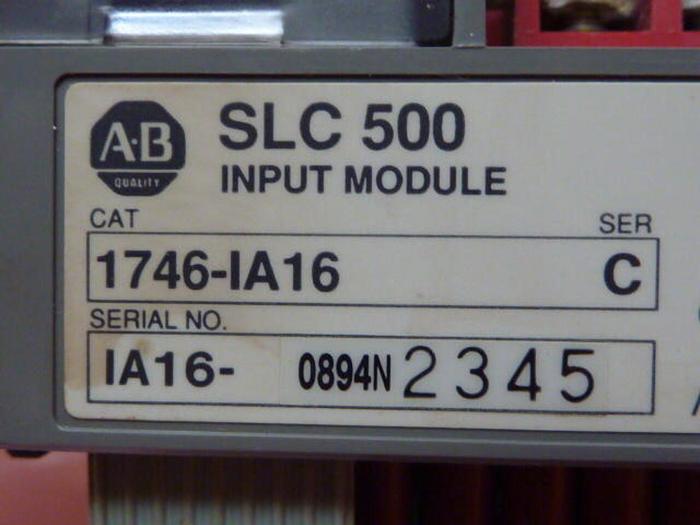 Used ALLEN BRADLEY Input Module 1746-IA16 SER C #75387