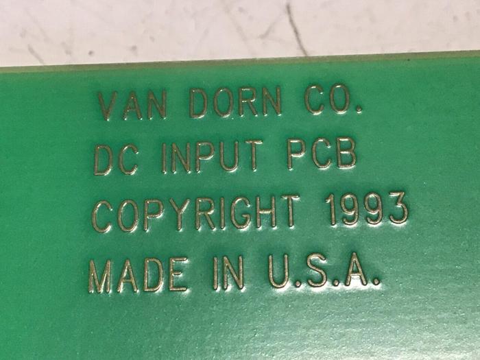 Used VAN DORN DC Input Board 330037 PC330-037 Used
