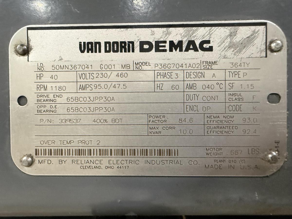 Used 2000 VAN DORN DEMAG 230 Ton Injection Molding Machine 230HT1220 USED #152289