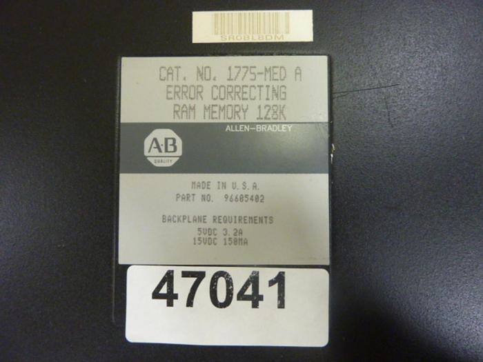 Used ALLEN BRADLEY Error Correction Ram Memory 1775-MED SER A #47041