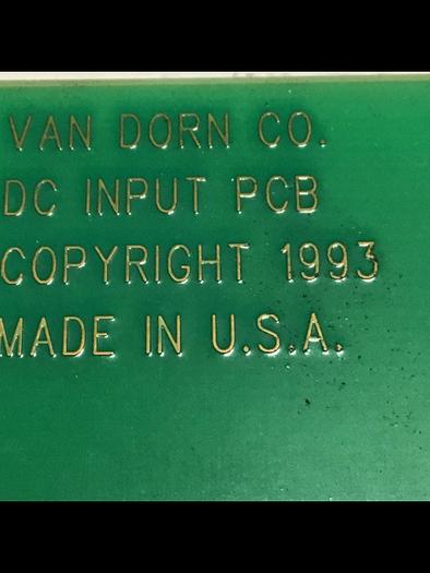 Used VAN DORN DC Input Board 330037 PC330-037 Used
