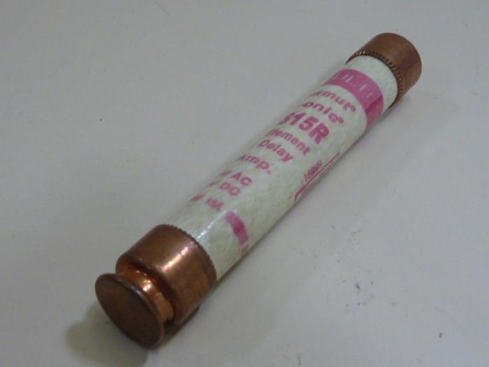 Used GOULD / SHAWMUT 15 Amp Fuse TRS15R #62383