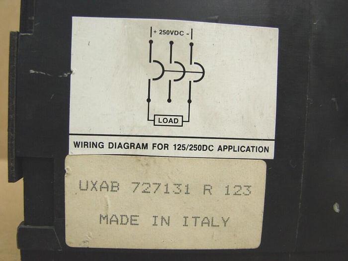 Used ABB 100 Amp Circuit Breaker UXAB 727131 R 123 USED