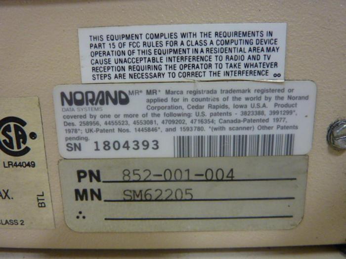 Used NORAND Multi Analyzer 852-001-004 SM62013 #50152