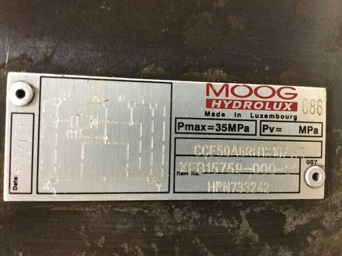 Used MOOG Valve CCE50A6RH1X10W3 #98322