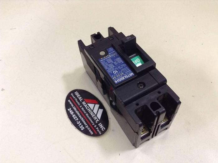 Used MITSUBISHI 10 Amp Circuit Breaker NF30-SP-10 #75218